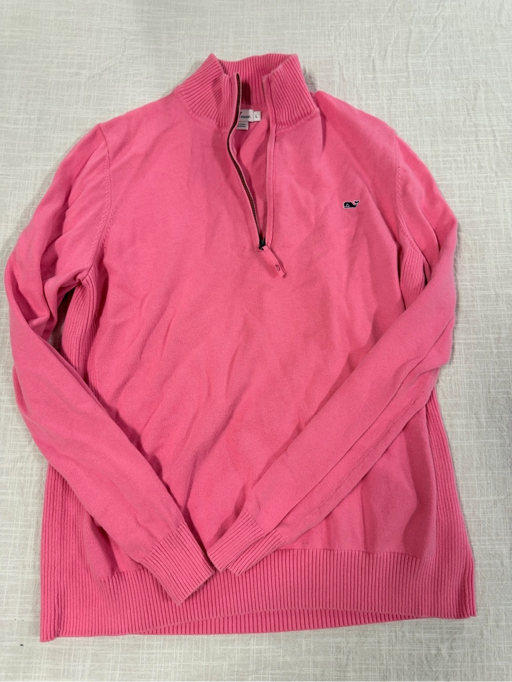 Vineyard Vines women’s Hot Pink Half-Zip Sweater